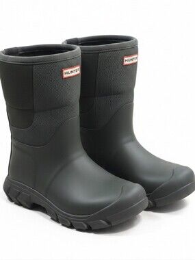 Hunter Kids Neoprene Hybrid Waterproof Rain Boots Dark Olive Green Size US 1.5